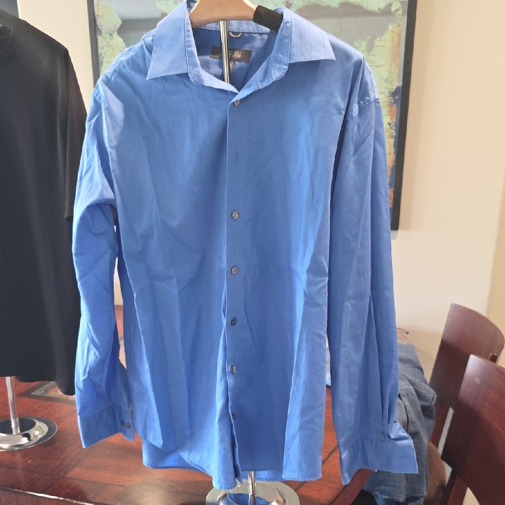 Kenneth Cole Bright Blue Button Down Shirt